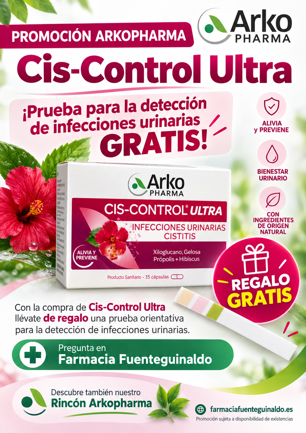 🎁 Cis-Control Ultra de Arkopharma: ¡prueba de infecciones urinarias GRATIS!